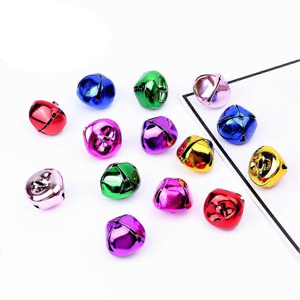 Tiny Craft Bells Colorful Mixed Alloy Loose Beads Cross Shape Jingle Bells Christmas Diy Crafts Handmade Accessories 100Pcs