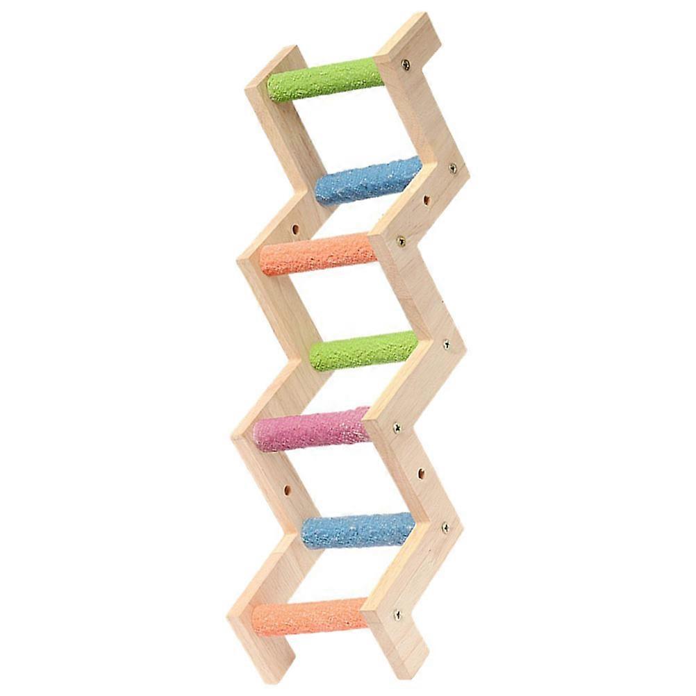 Parrot Ladder Shaped Climbing Perch for Birds – Preening, Beak Grinding & Health Enhancement – Cage Accessory for Parakeets & Cockatiels
