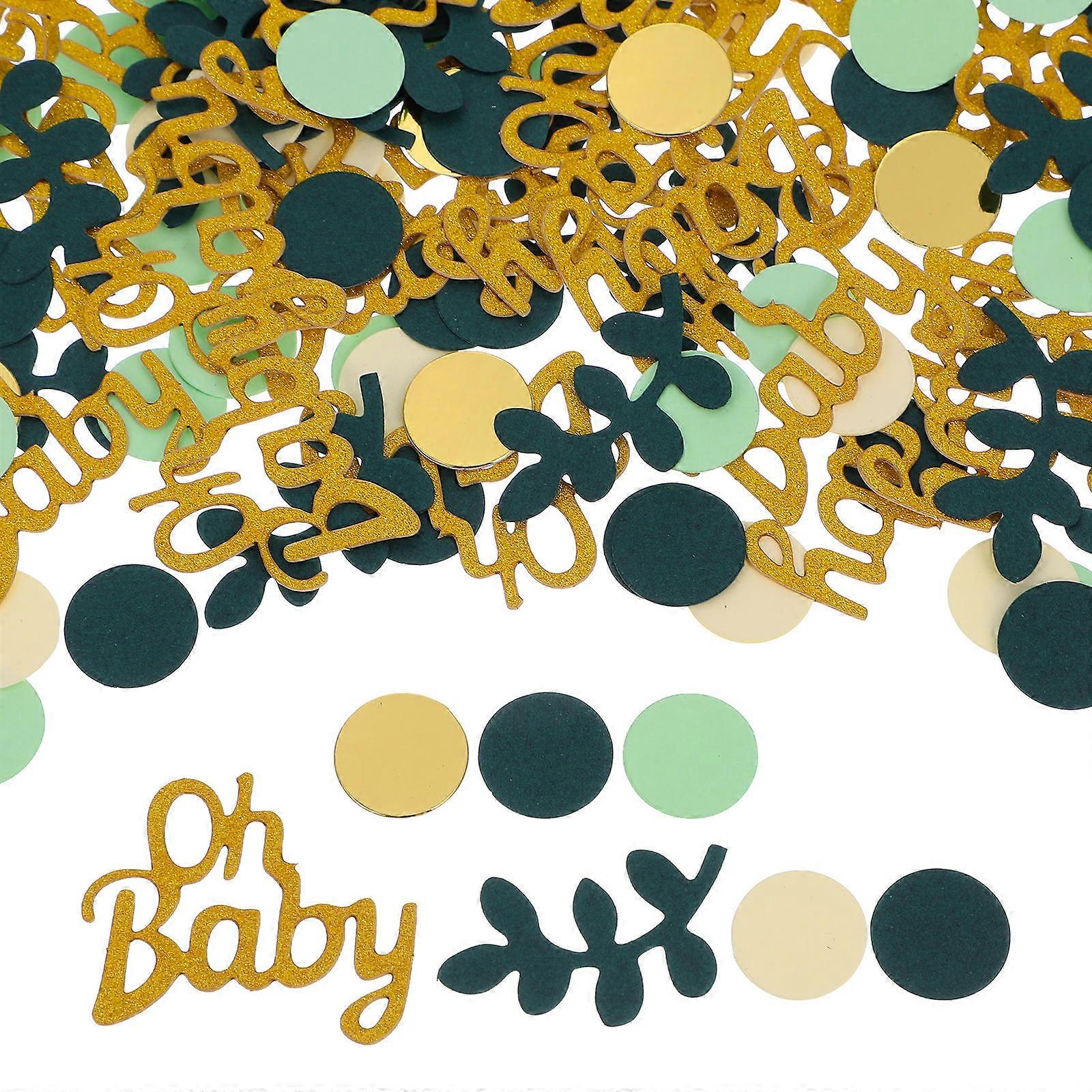 Table Confetti Decorations Baby Shower Party Atmosphere Enhancement Assorted Color Leaf Letter Circle Styles 2 Sets