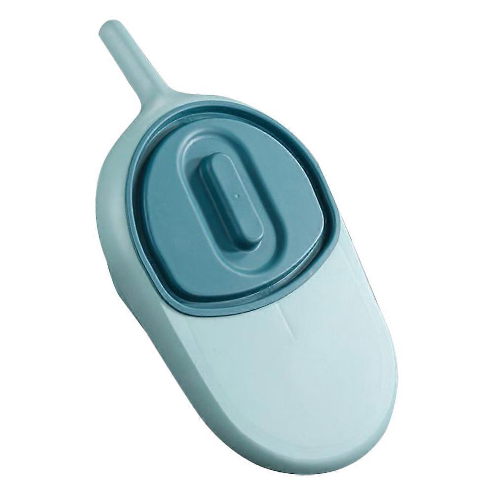 Patient Nursing Bed Pan For Bedridden Patients With Lid Plastic Material Light Blue 50.00X25.00X8.00CM Odor Control 1Set