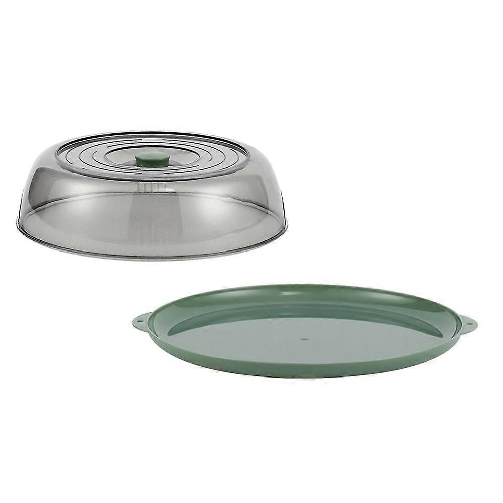 Transparent Insulated Food Cover For Home Use Green 28x28cm Dustproof 1Set