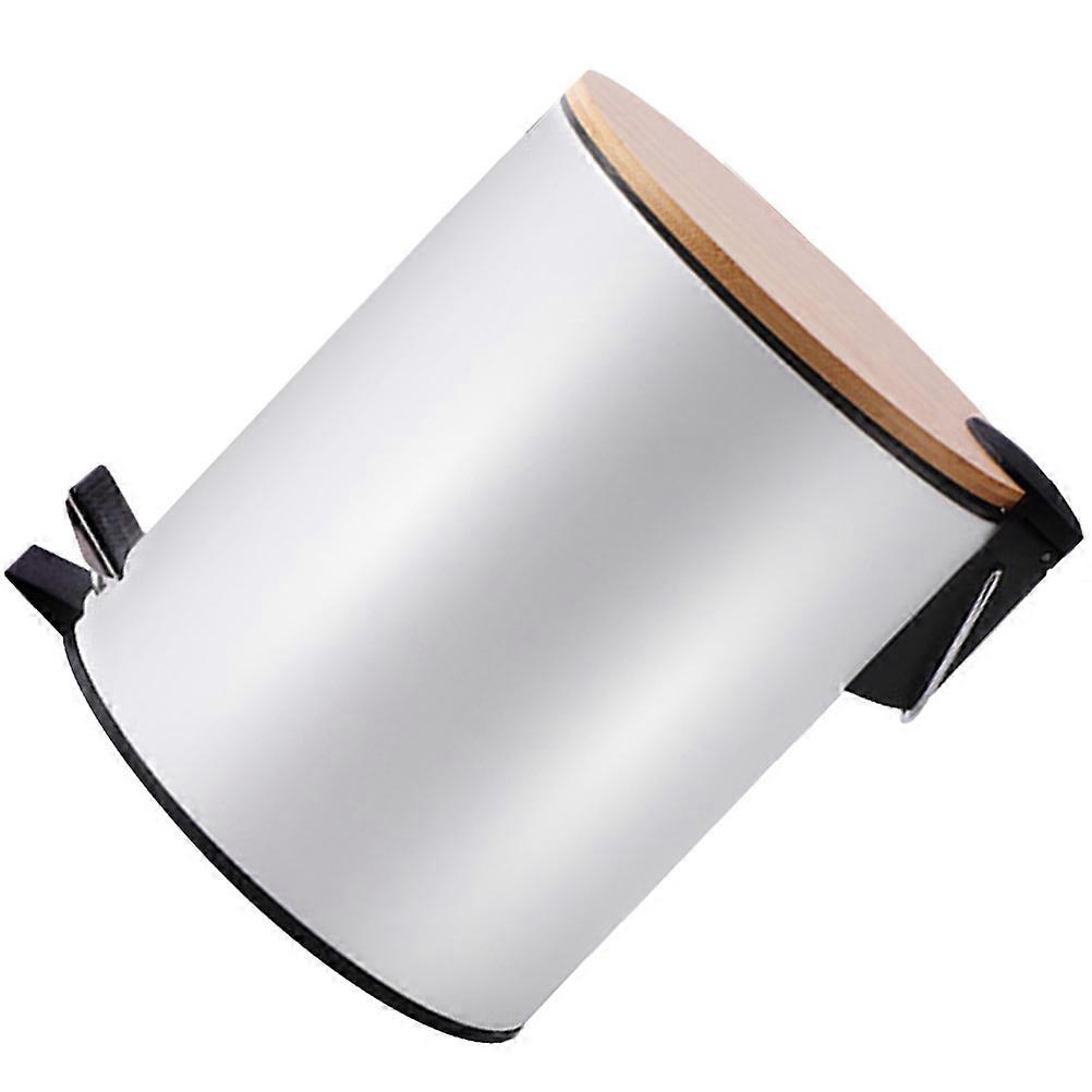 Home Garbage Can Silent Waste Paper Basket Bathroom 5L Round Plastic Paper Waste Storage 1Pack