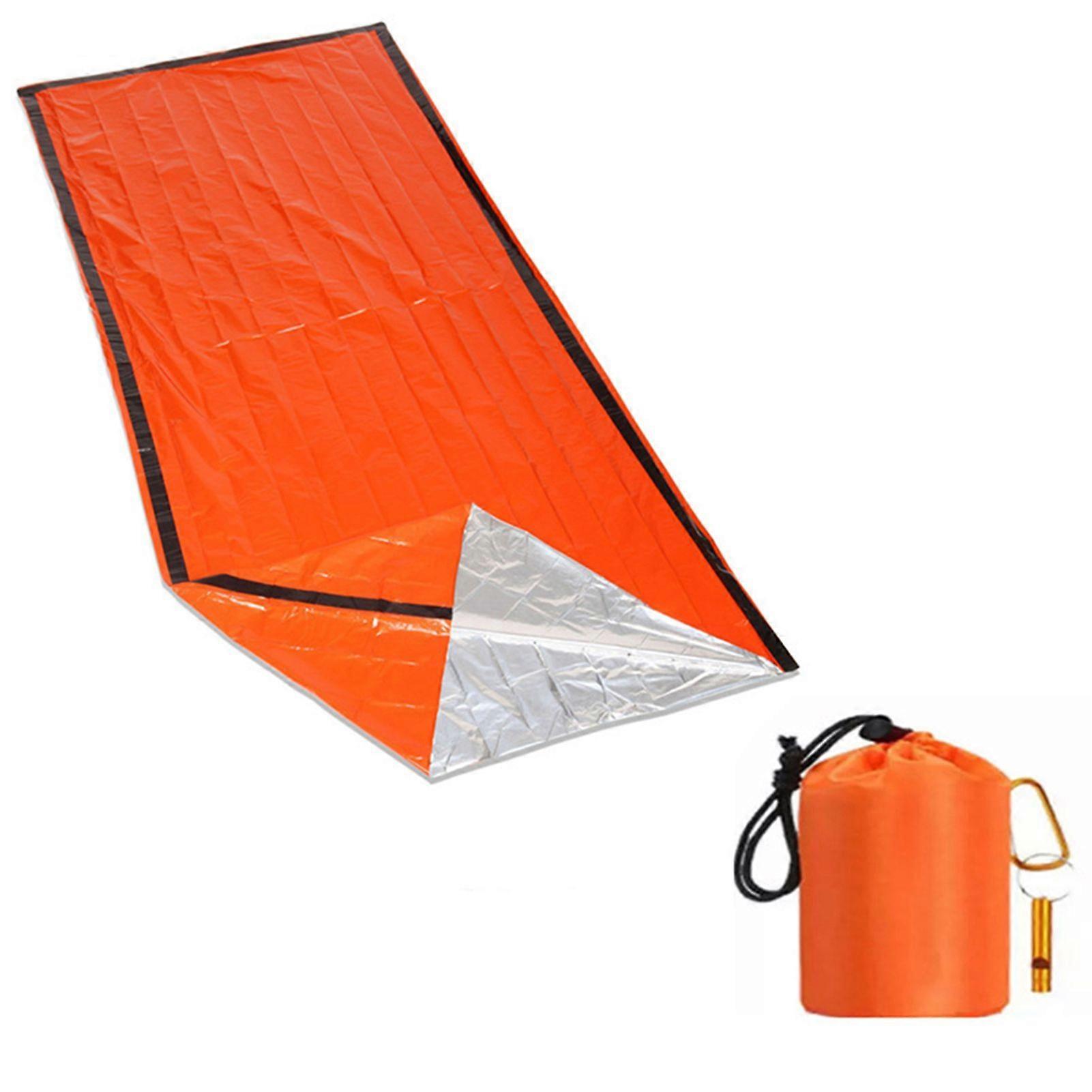 Emergency Thermal Blanket Sleeping Bag, Portable Foldable Bivy Sack for Outdoor Survival, Waterproof Gear for Camping and Climbing