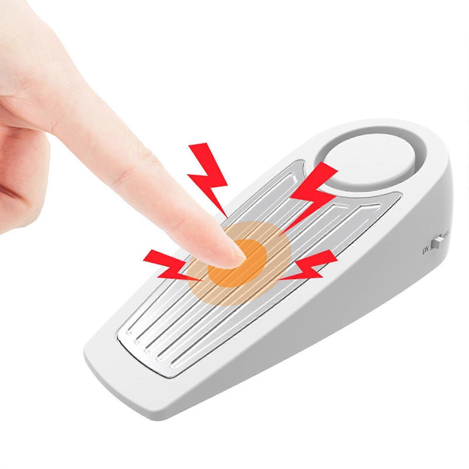 Door Stop Security Alarm Portable Door Stop Alarm for Travel Home Hotel Apartment White