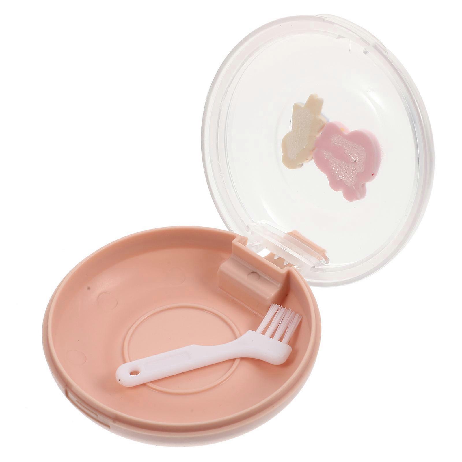 Retainer Case Cartoon Brace Box Portable Denture Storage .00X8.40X2.70cm Breathable Design 1Pack