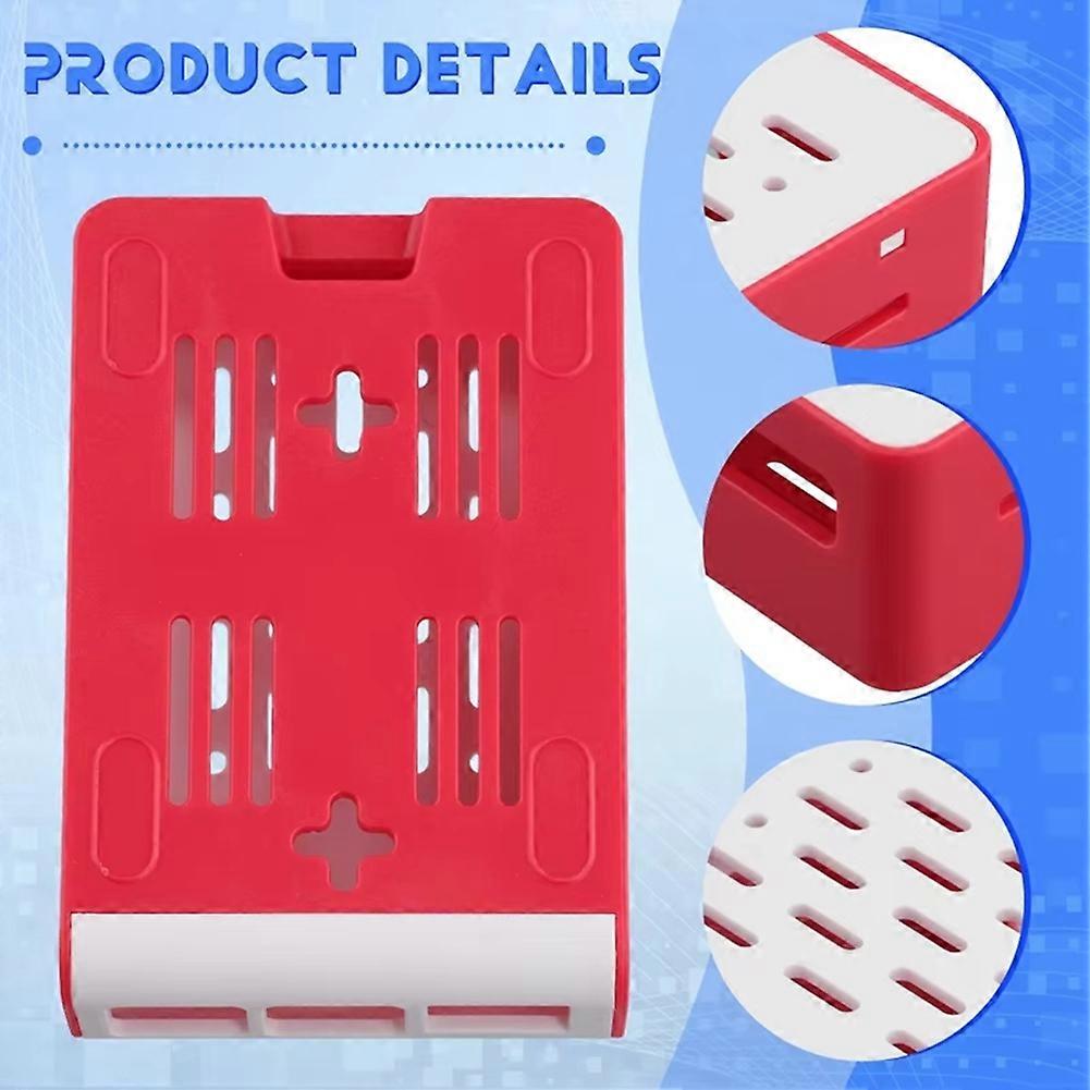 For 5 Red-White Cooling Case for Official Active Cooler