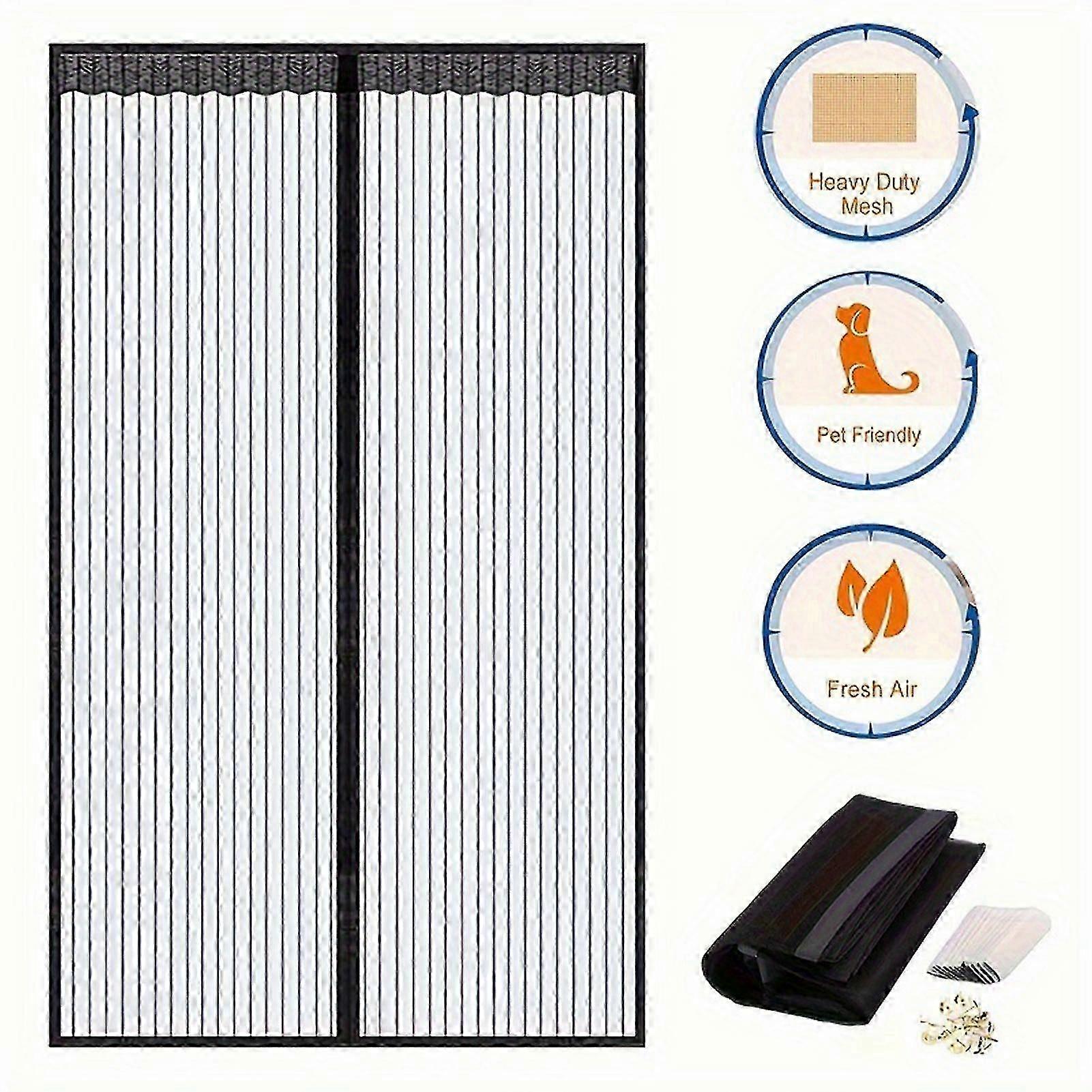 Instants Magnetic Screen Door Net Reinforced Magnetic Screen Door Net For Bedroom [jkw]