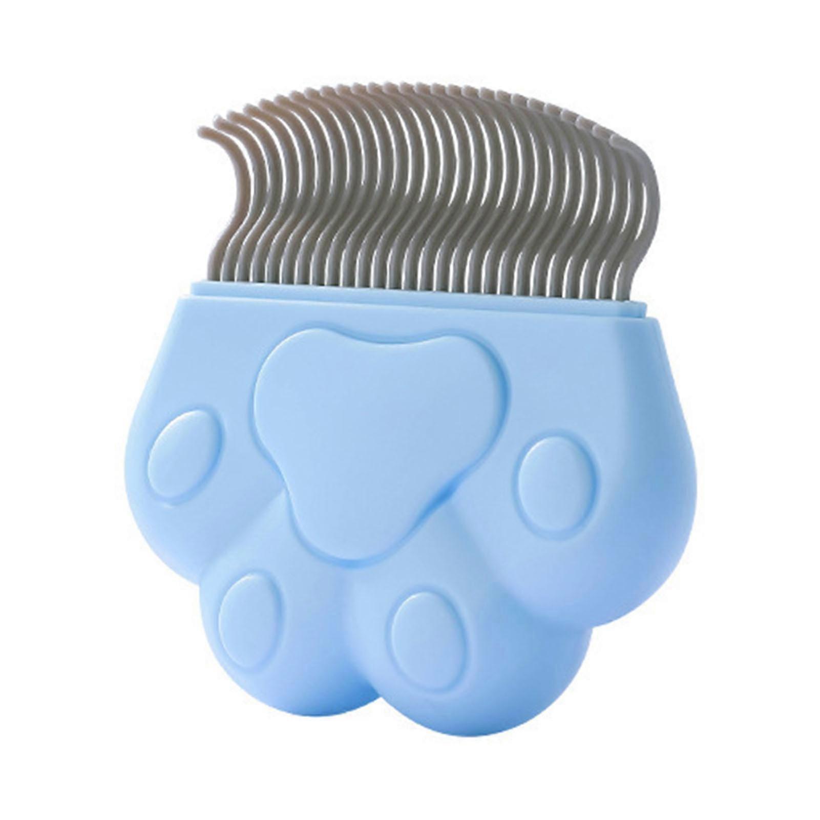 Pet Hair Comb Multipurpose Detangling Remove Knots Cat Massaging Shell Comb for Dogs Cats Long Hair Pets Blue