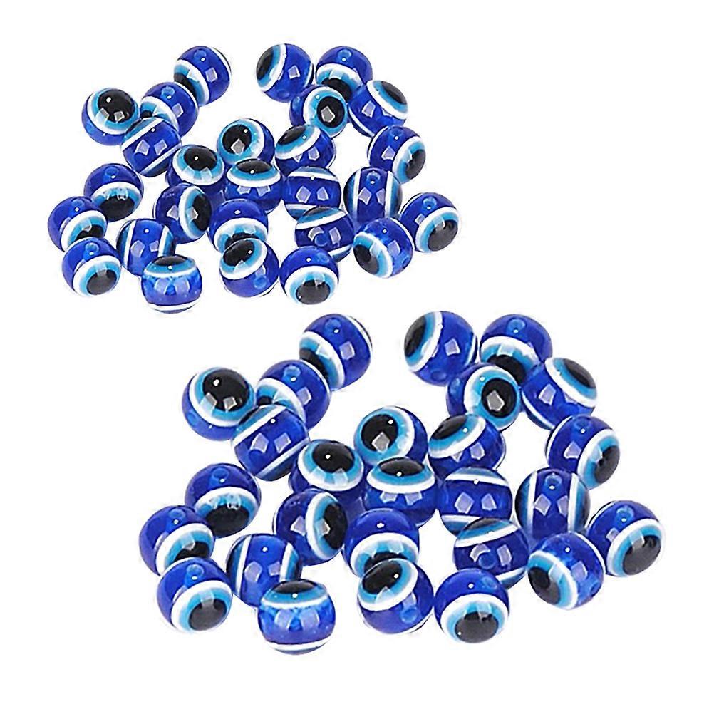 Eye Spacer Beads Resin Round Blue Beads Charms Diy Bracelets Necklace Making Craft Projects 400Pcs