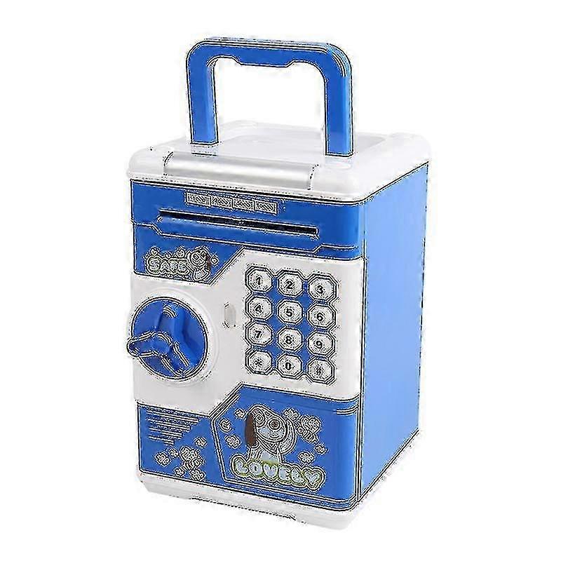 Children's Piggy Bank with Automatic Coin Rolling Function and Personal Password Feature