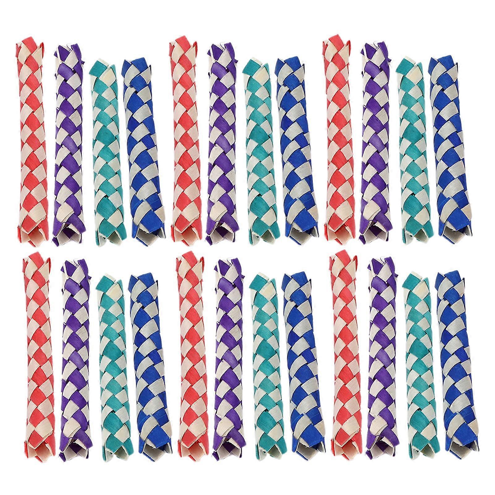 Longlasting Natural Bamboo Finger Traps Chew Toys for Birds and Parrots 24% Chinese Bamboo Traps for DIY Parties Safe DIY Toys for Pets