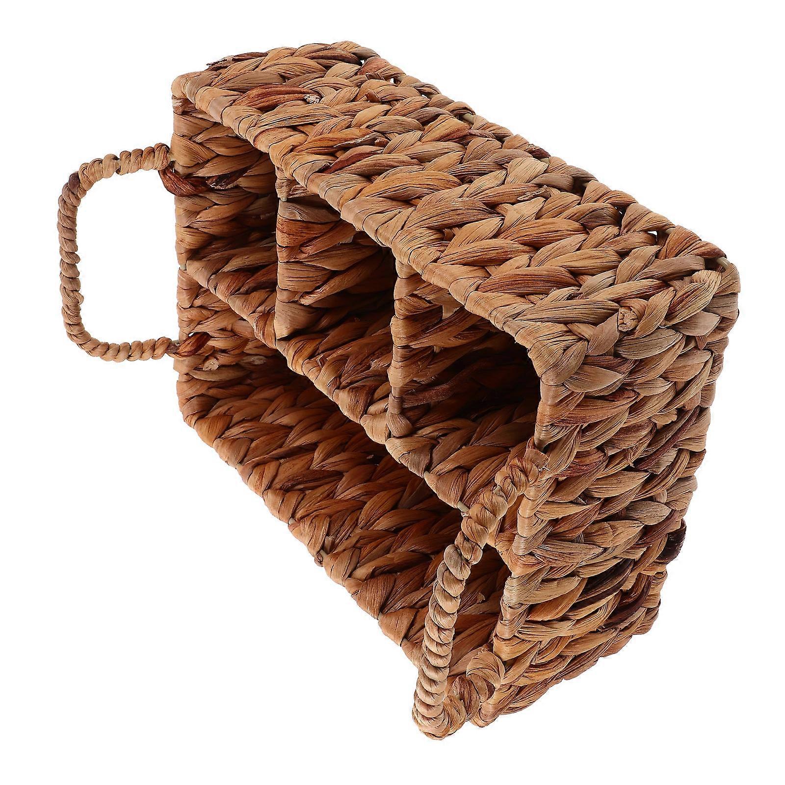 It seems like you're referring to a product description for a **Hyacinth Woven Divided Storage Basket**. This type of basket is typically made from