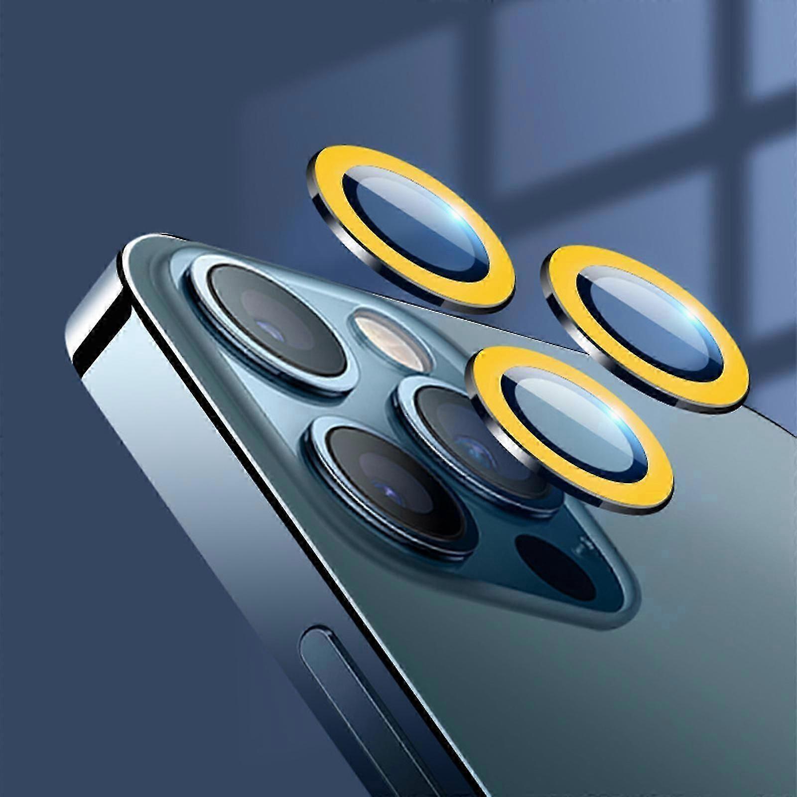 Luminous Camera Lens Protector Compatible For Iphone 15 Pro Max/iphone 15 Pro, Clear Tempered Glass Anti-scratch Metal Cover