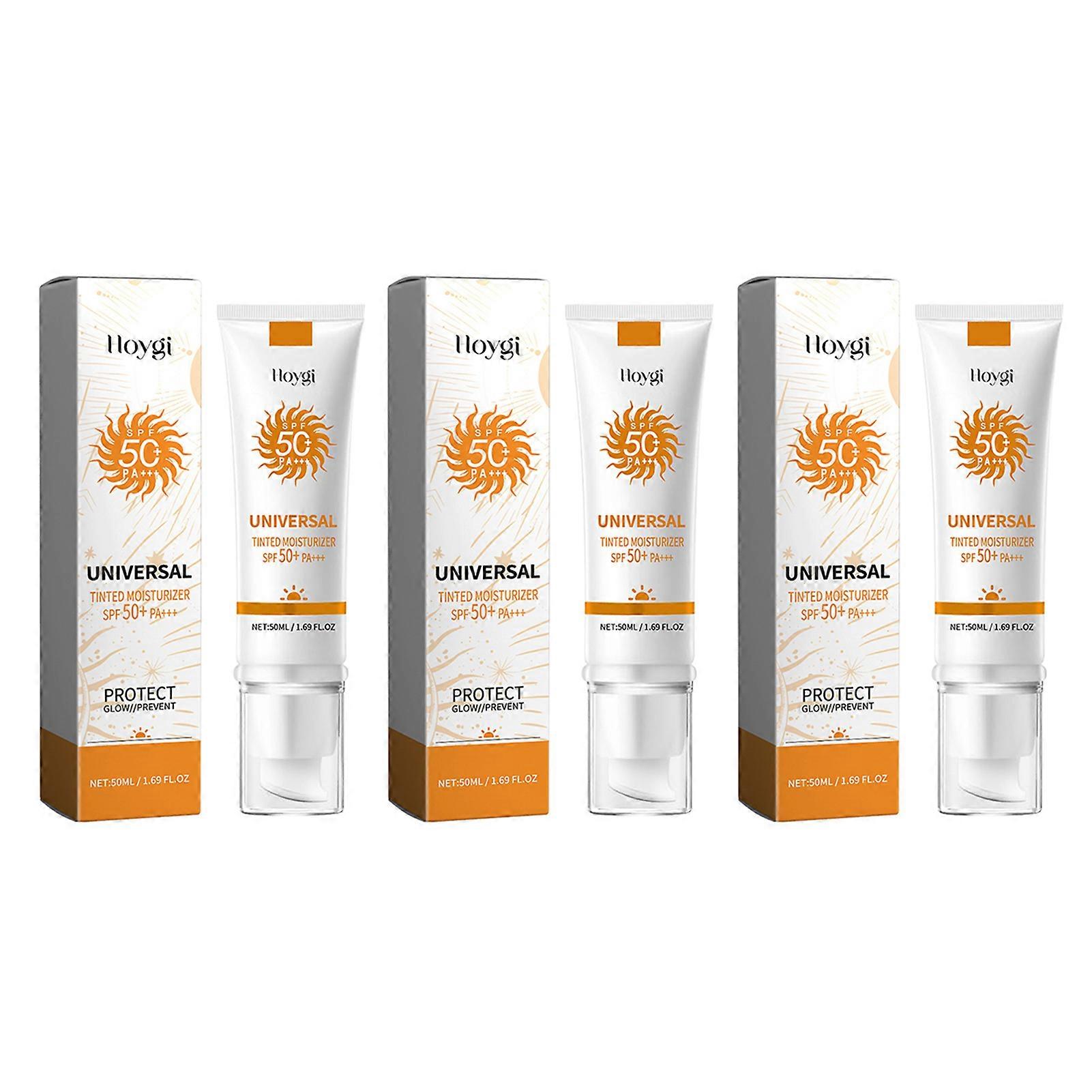 SPF 50 Tinted Moisturizer - Hydrating Sunscreen Lotion for All Skin Types, Sheer Coverage for Men & Women