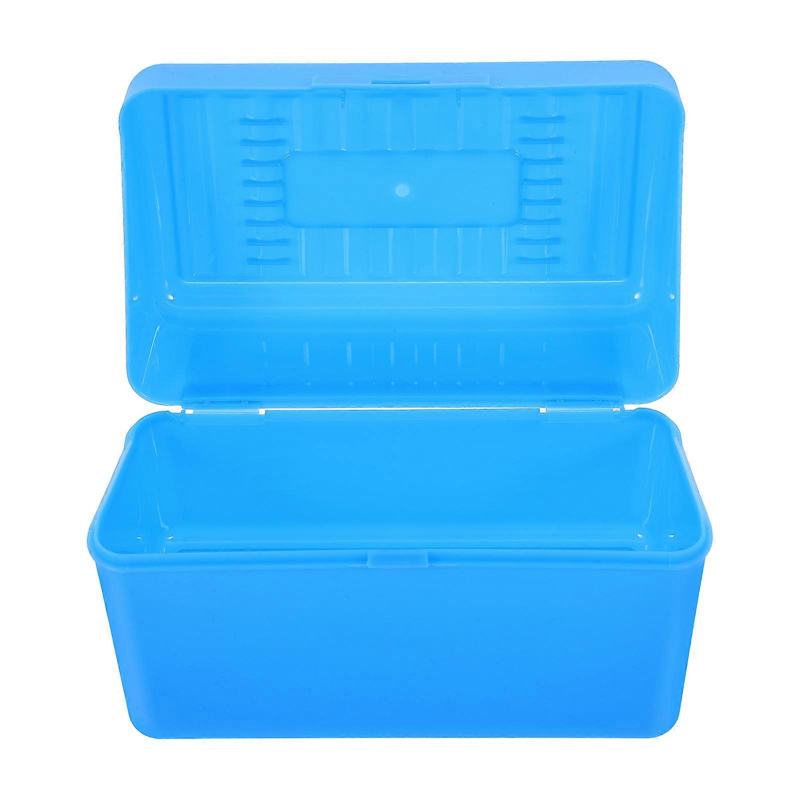 Desktop Business Card Holder Photocard Holder Plastic Simple Design Storage Box 1Pcs