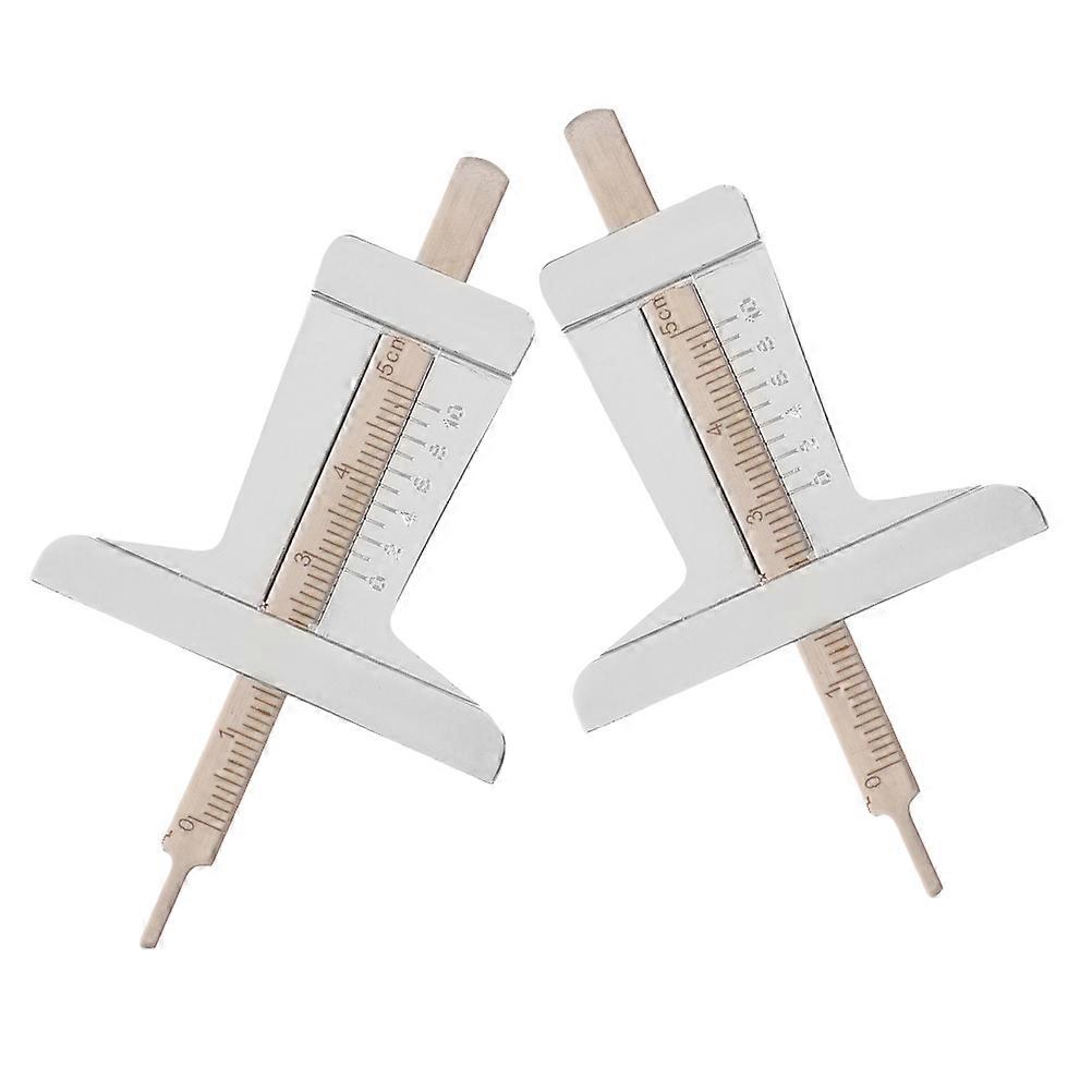 Depth Gauge Tire Tread Depth Measurement Professional Mechanics Car Enthusiasts T-shaped Caliper Design 2Pack