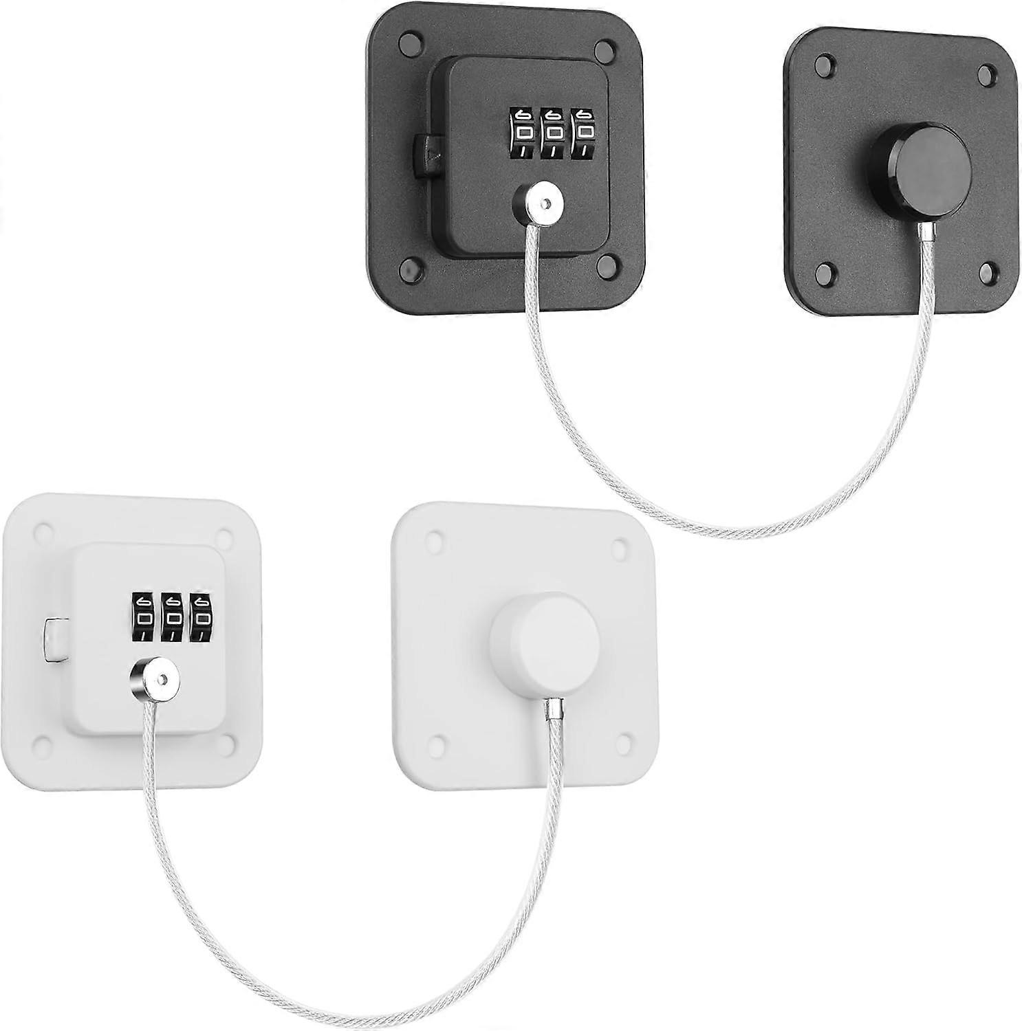 2Pack Refrigerator Locks with Code, Child Safety Door Window Locks