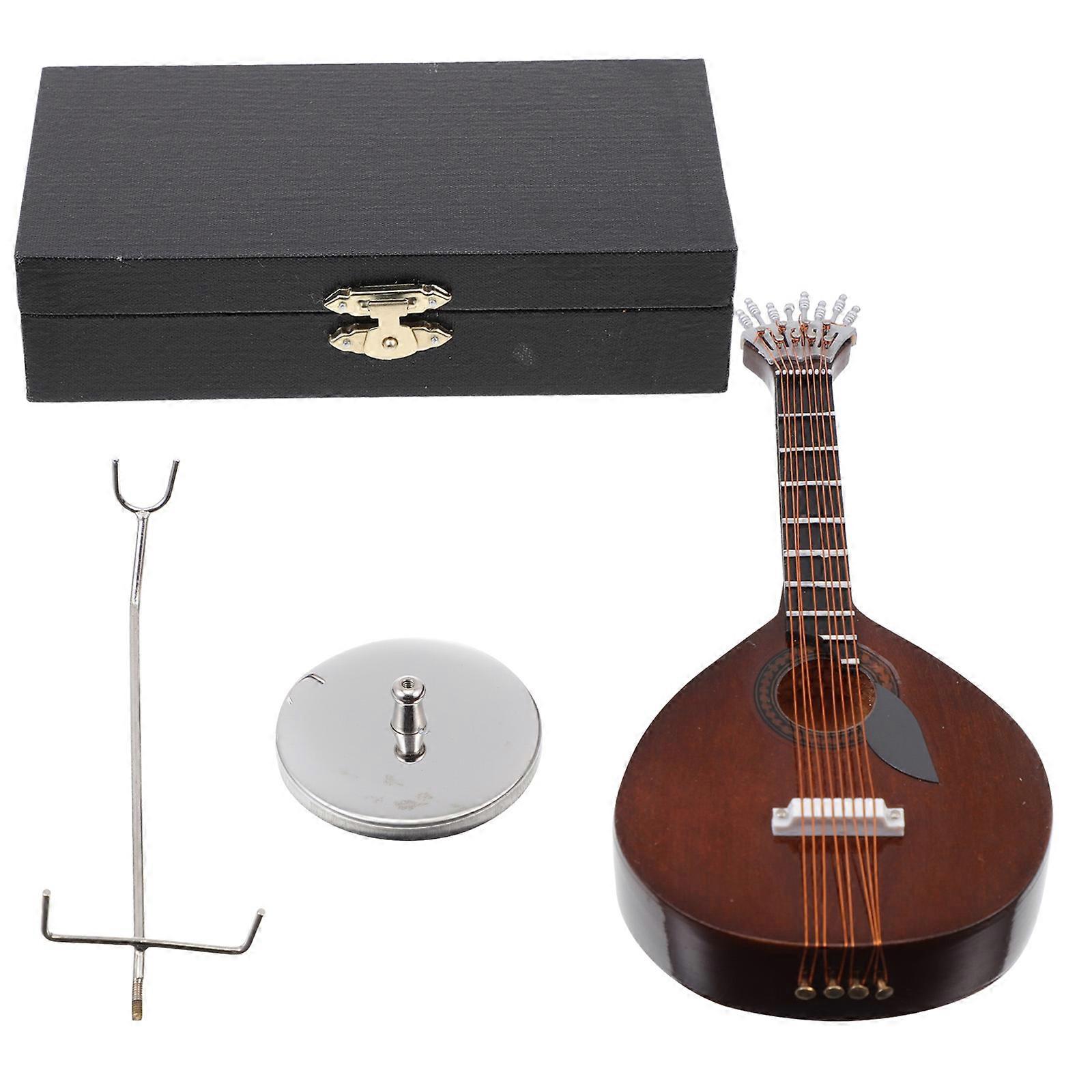 1 Set Mini Guitar Model Statue for Decorative Desktop Adornment