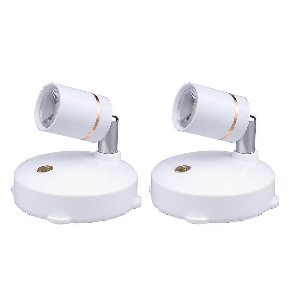 2pcs Battery Powered Led Spotlight,Wireless Spotlight With Remote,Spot Lights For Plants Pictures Artwork