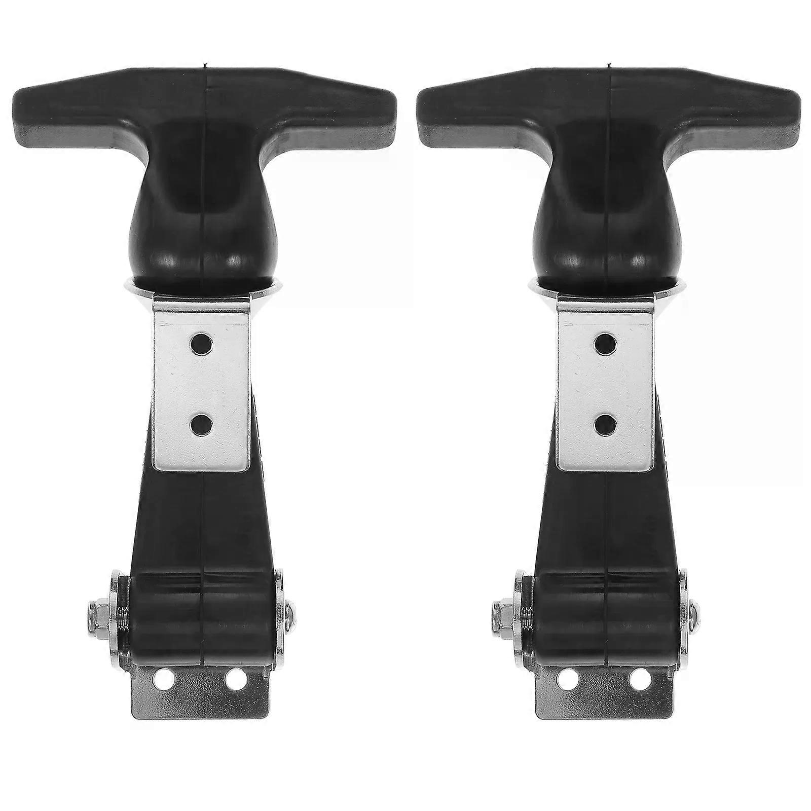 2pcs Flexible T-Handle Draw Latches Stainless Steel T-Handle Hasp For Cart And Tool Box Stainless Steel Rubber Buckle