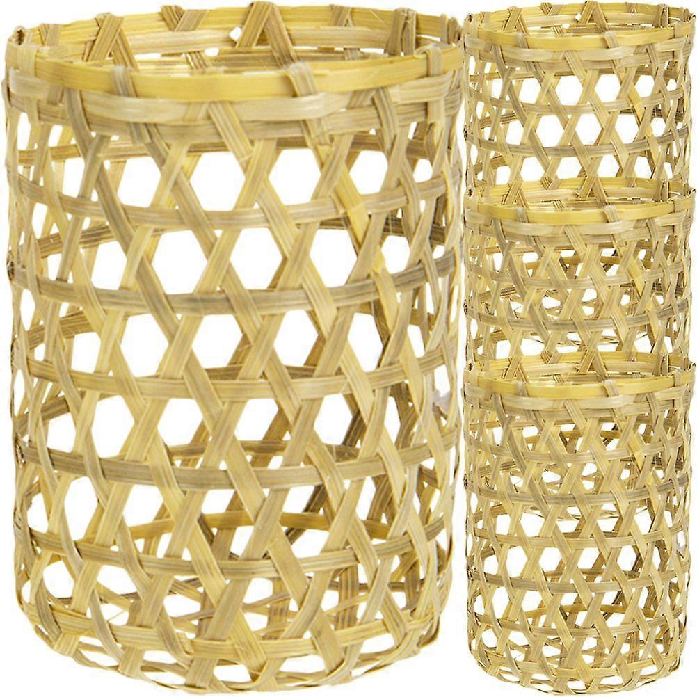 4Db csésze váza hüvelyek üvegpohár forrázás elleni bambusz szövésű védőburkolatok