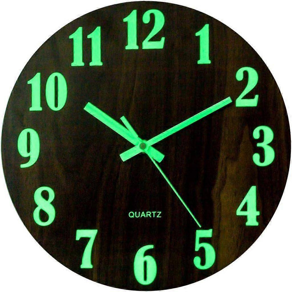 Luminous wall clock, modern decorative silent wall clock, large dial 30 cm