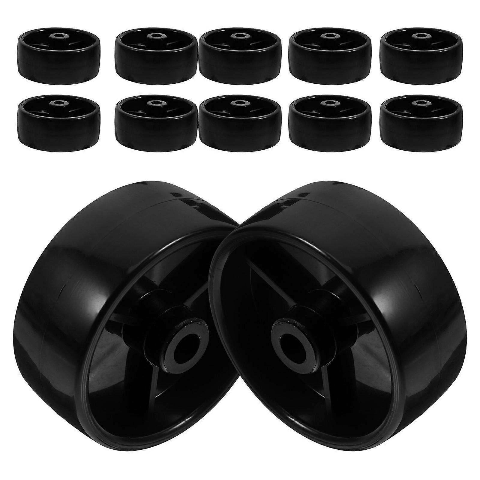 12pcs Solid Mute Lawn Mower Wheels, Wear Resistant Replacement Casters for Garden Use, Universal Push Mower Accessories for Easy Installation and