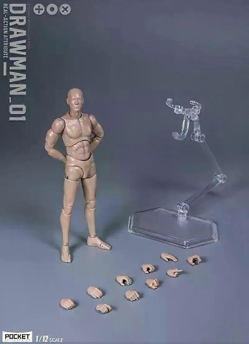 DPS01 DPS02 Gul Testman Crash Test Dummy Modell 6 tums Action Figure Body Doll för hobby samling