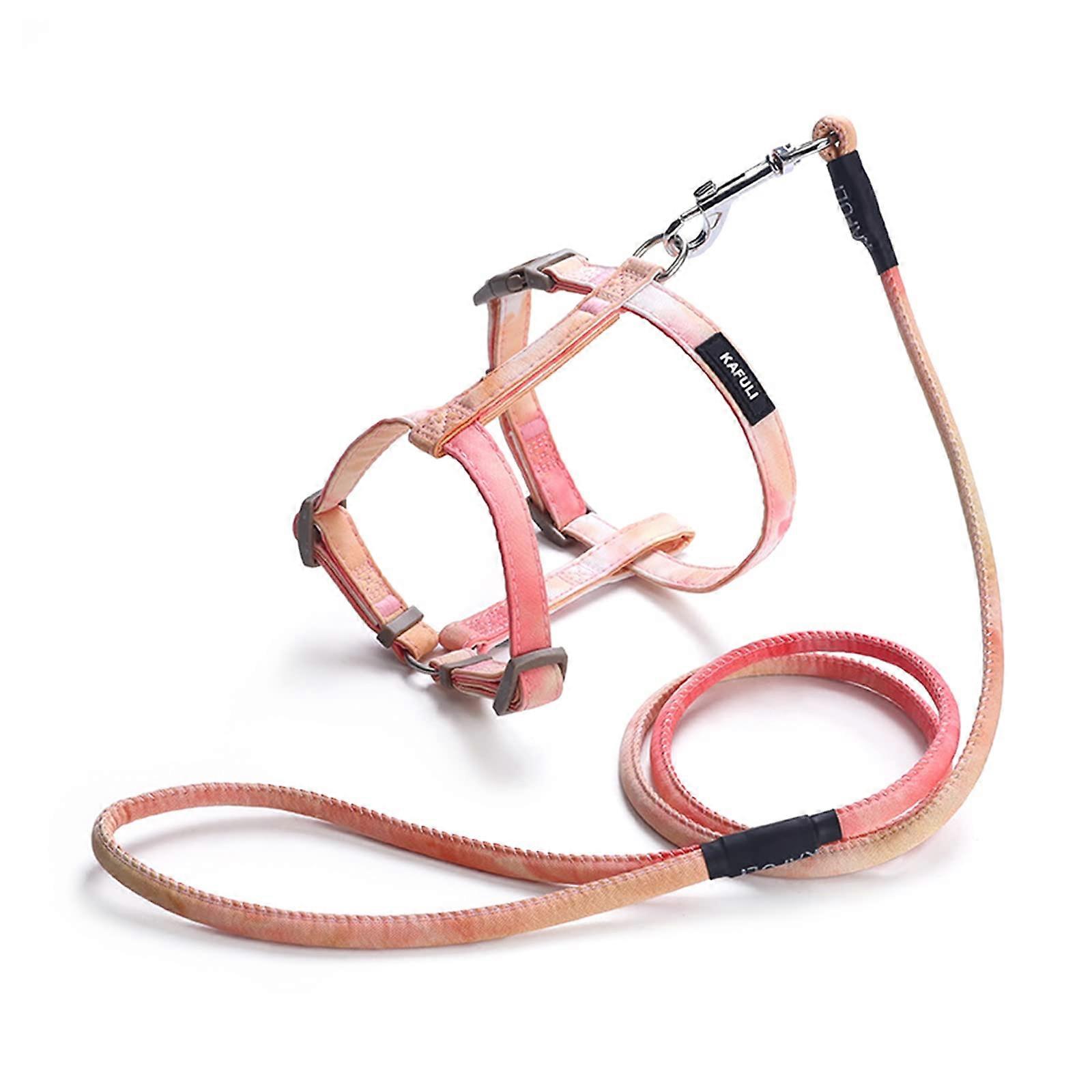 Chest and back leash for dogs with color gradients, large dogs, walking, dog leash, kittens, chest harness, dog leash