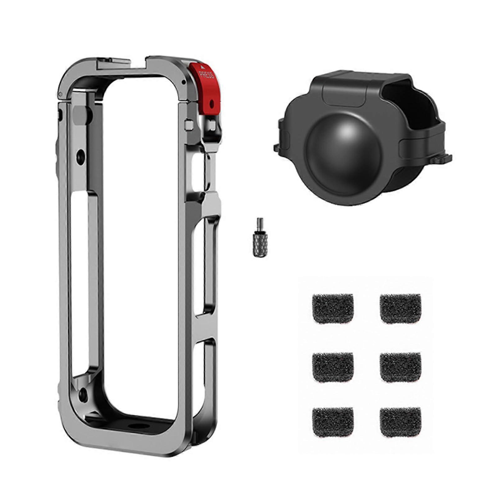Improved aluminum cage for quick releases for the camera with shockproof construction and heat dissipation shields