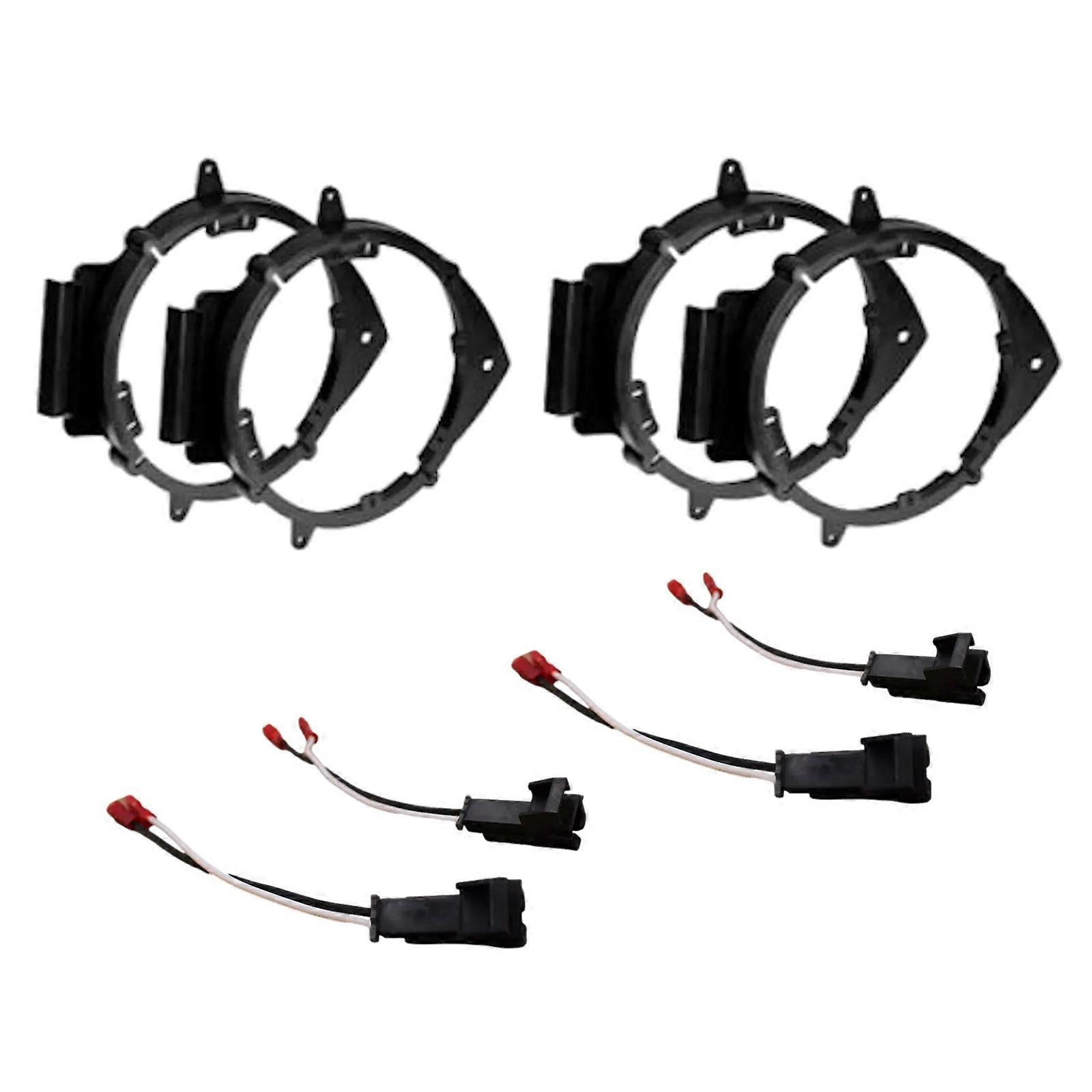 6.5'' Car Speaker Install Adapter Mount Bracket Plates and Speaker Wire Connector for Front Door Speakers Multicolor