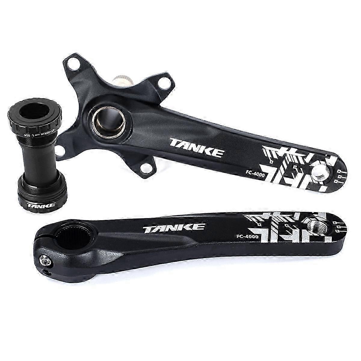 170MM Black Bicycle Crankset with Chainring - Durable Replacement Part for Enhanced Cycling Performance