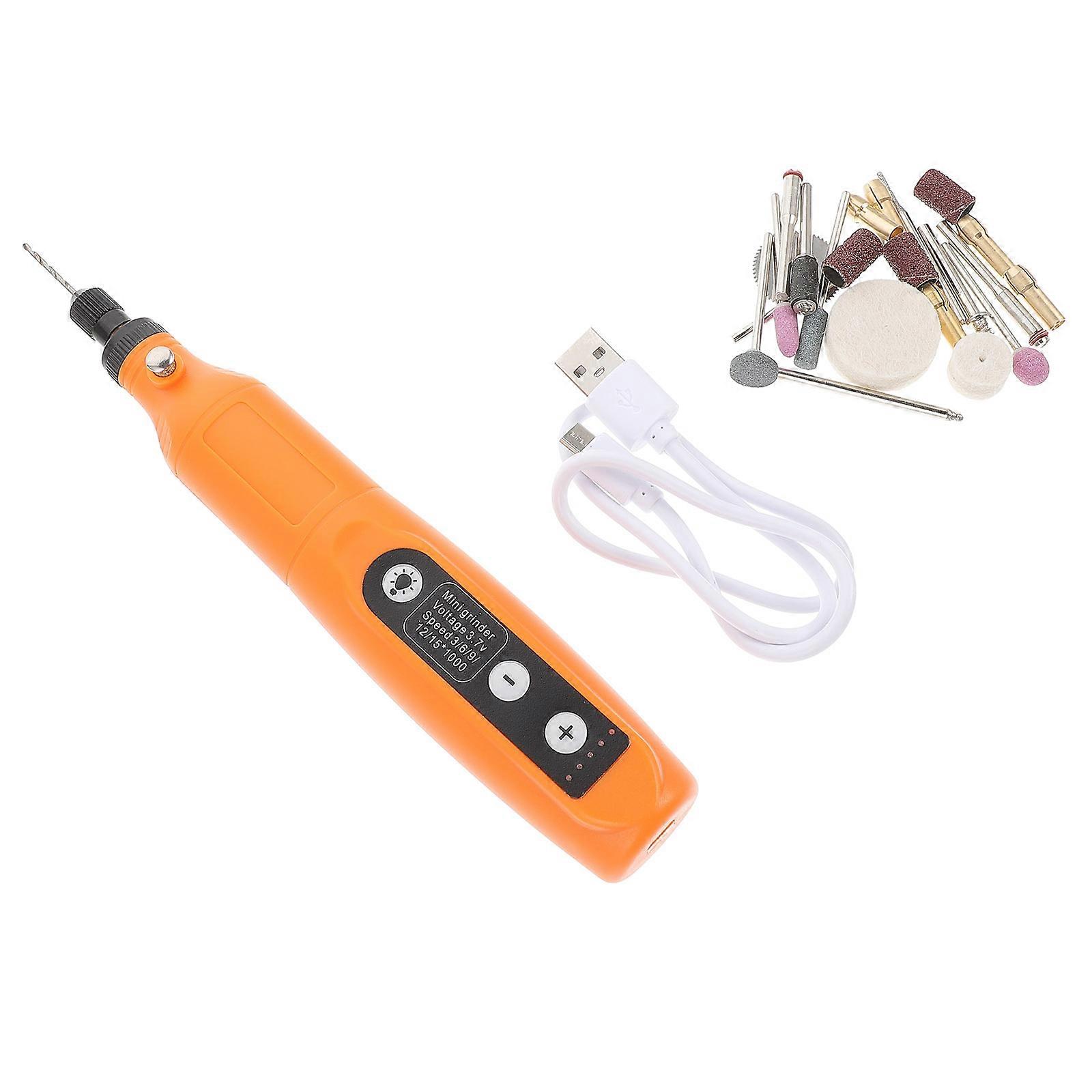 Cordless Power Tool Polish Cordless Rotary Tool Nail Art Grinding 17.7X3CM Orange 1 Set