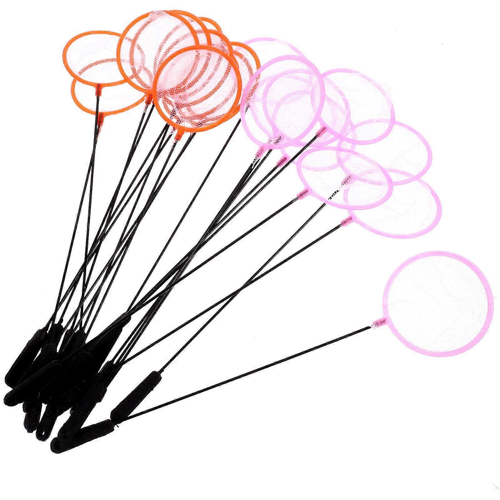 Fishing Net with Firm Mesh and Widened Handle for Aquarium Residue Removal and Fish Catching 20 Pcs Small Round Assorted Color