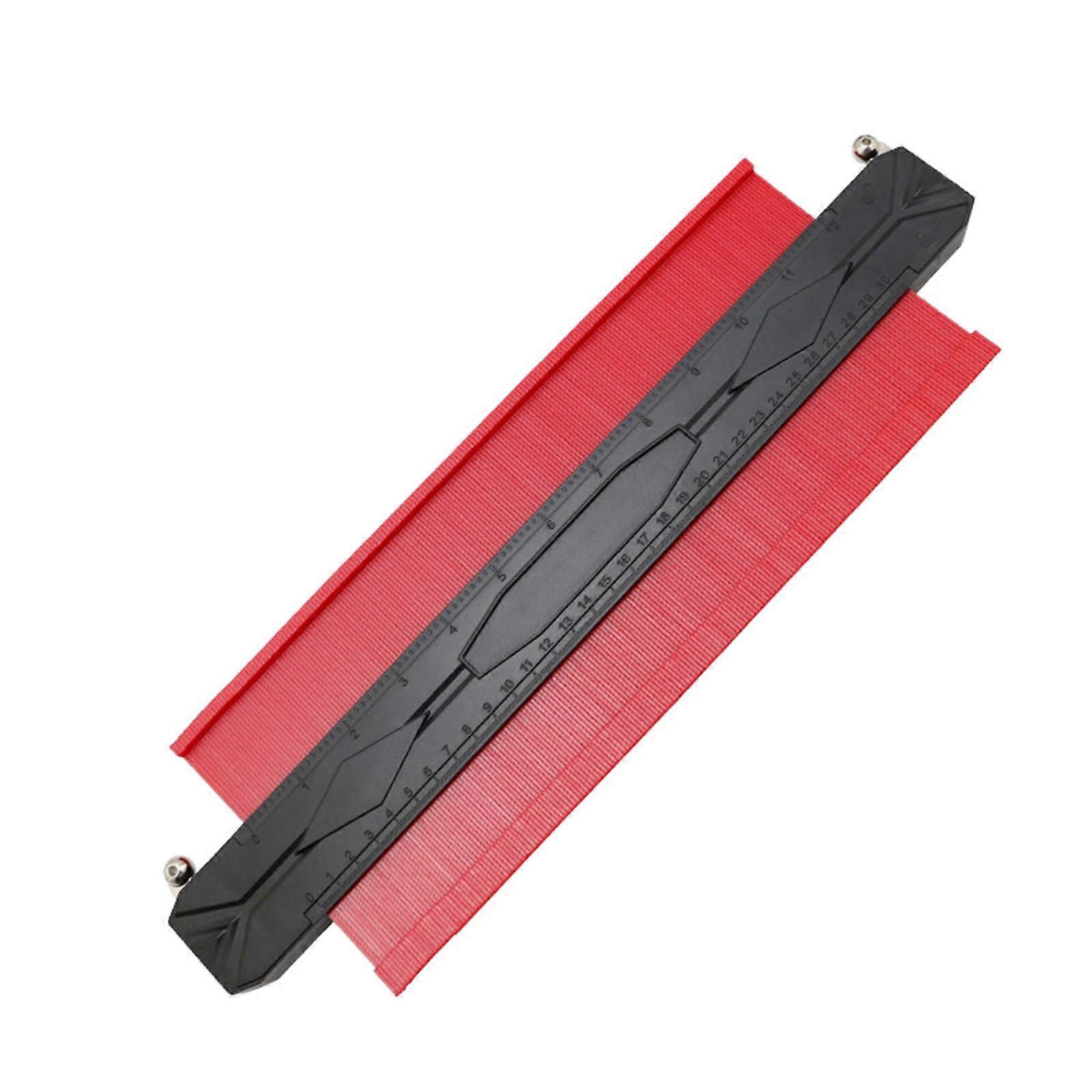 Contour Gauge 12.7 cm Or 30.5 cm, Red, For Irregular Shapes, Tile And Woodworking Measurement, DIY Projects