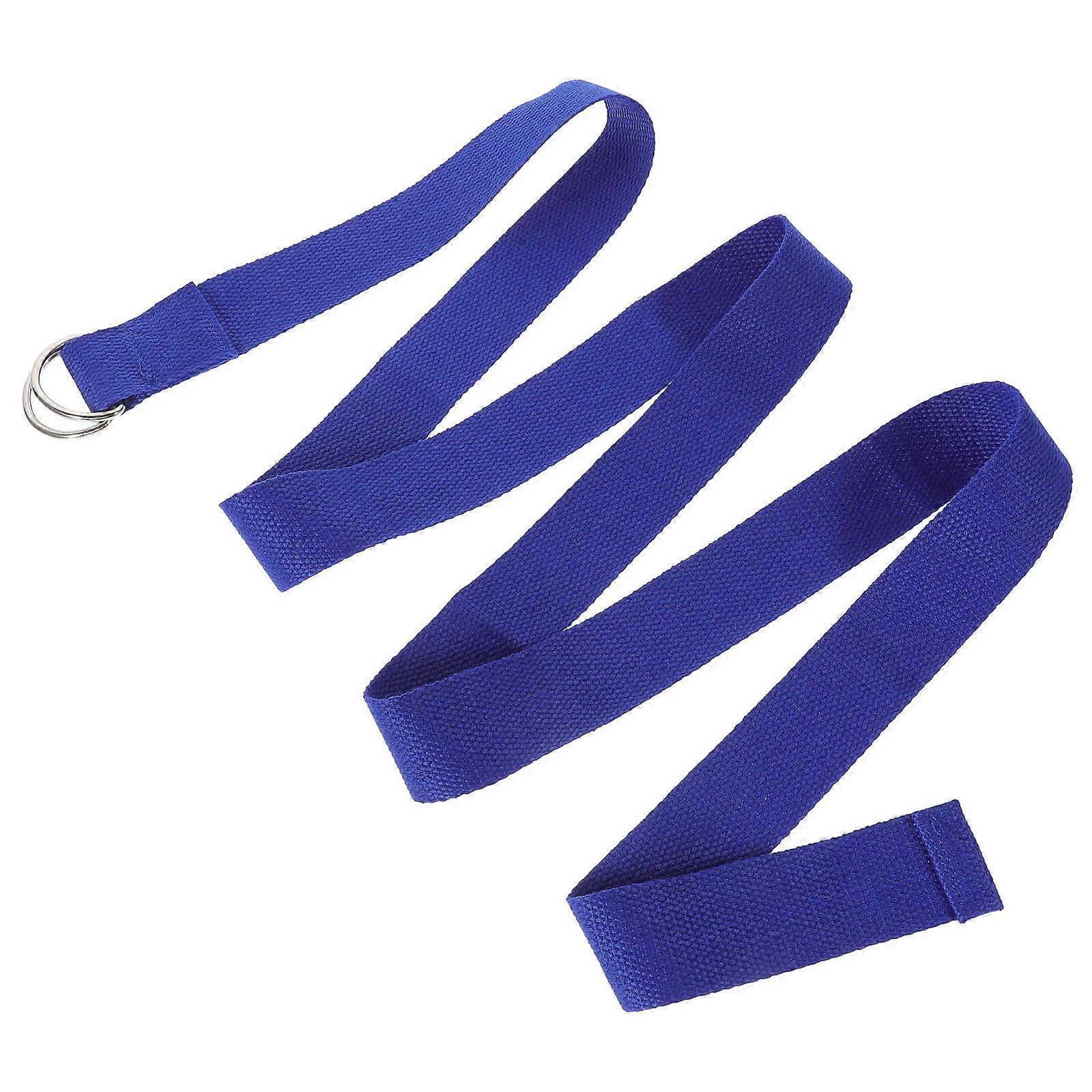 Multifunctional Belt Strap Adjustable D-Ring Yoga Accessory Strength Training Gym Use Blue 5Pcs