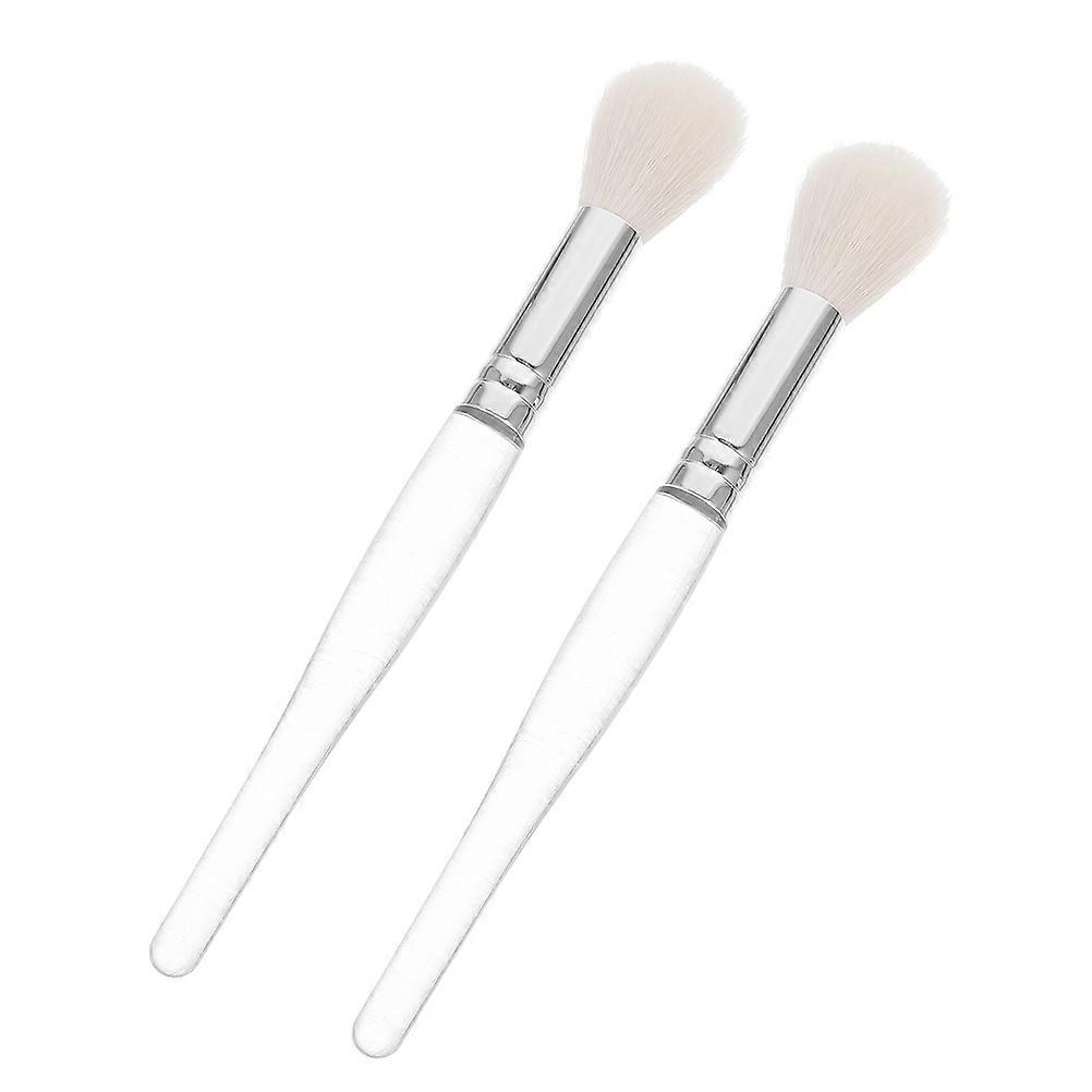 Blush Brush for Cheeks with Soft Bristles and Small Size Easy to Carry for Women White