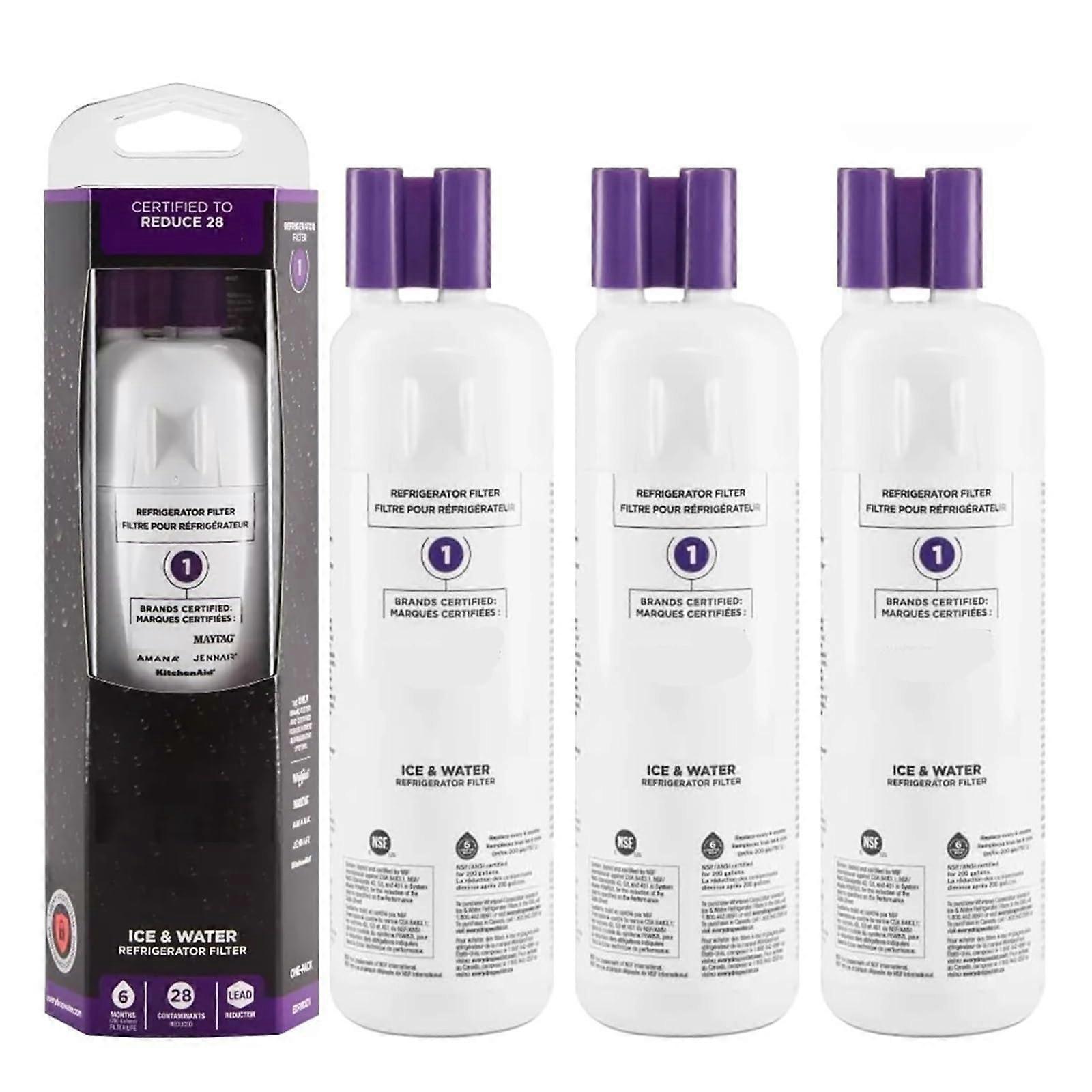 Refrigerator water filter, refrigerator water purifier, EDR1RXD1, W10295370A, 9081, drop filter 1, P8RFWB2L, P4RFWB (3 packs)