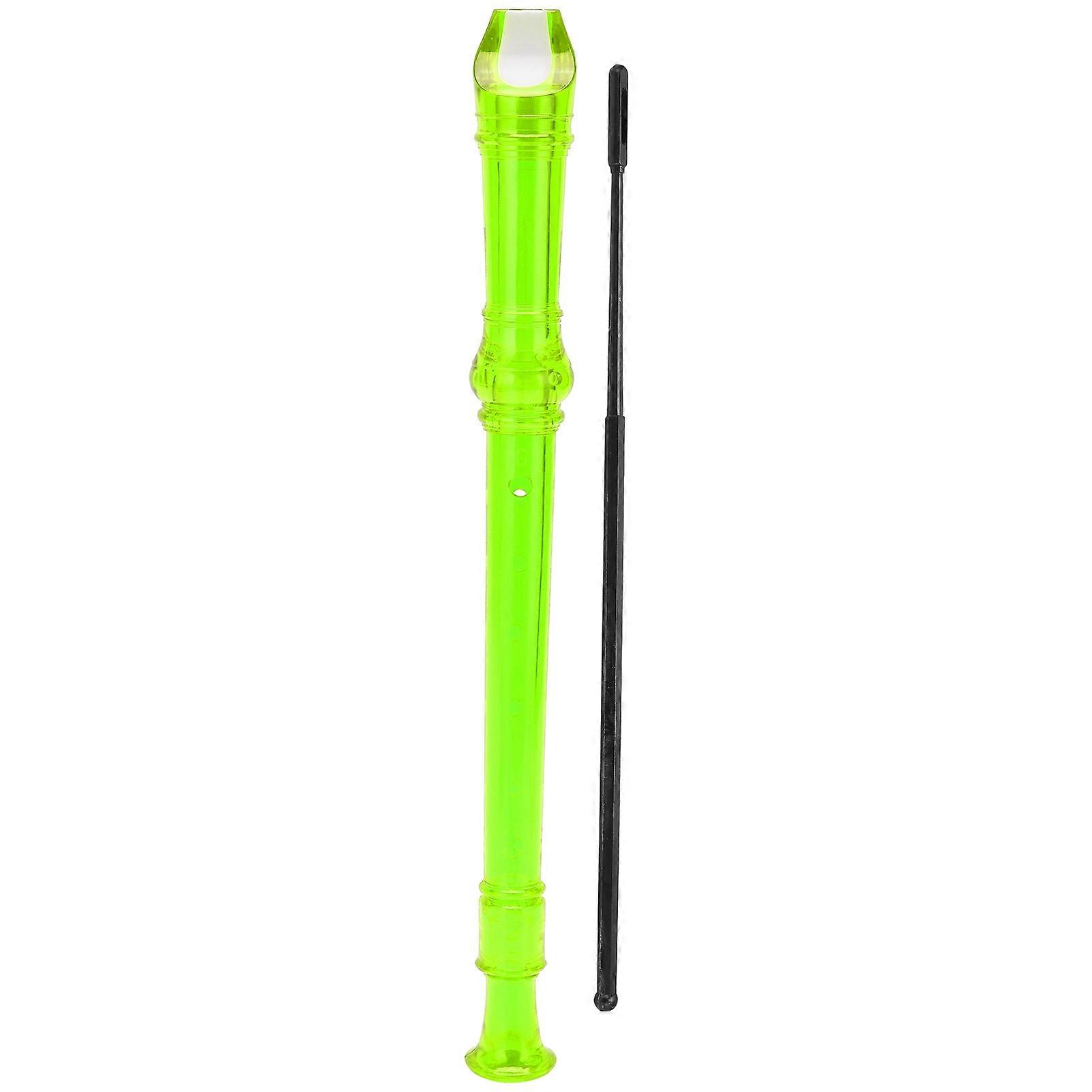 8‑Hole Clarinet ABS Transparent with Cleaning Rod Portable Treble Wind InstrumentFluorescent Green