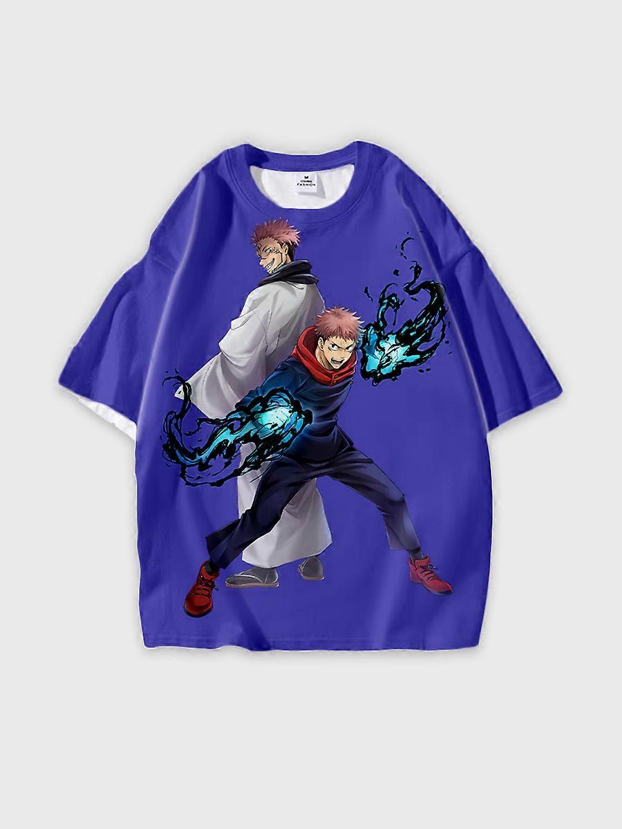 T-shirt round neck Character Pattern loose short sleeve P3058