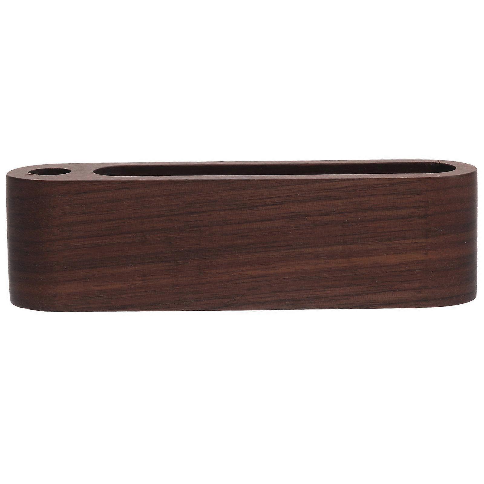 Table Card Holder Wooden Office Cards Organizer Brown Color for Office and Home Use Structure 1Pcs