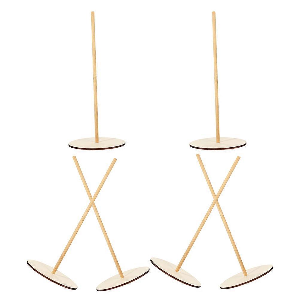 6 sets of Wooden Donut Display Stand Holder Detachable Doughnut Rack for Dessert Table Desktop Doughnut Stand Wood Doughnut Holder