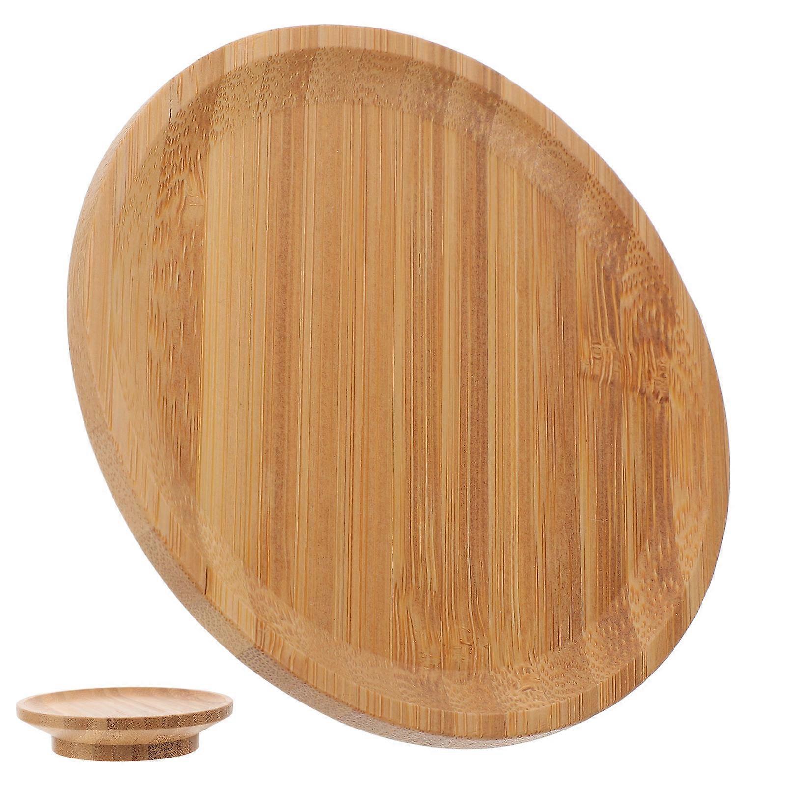 Wooden Wine Glass Top with Orange Snack Tray for Cups Prevents Spills and Keeps Cleanliness