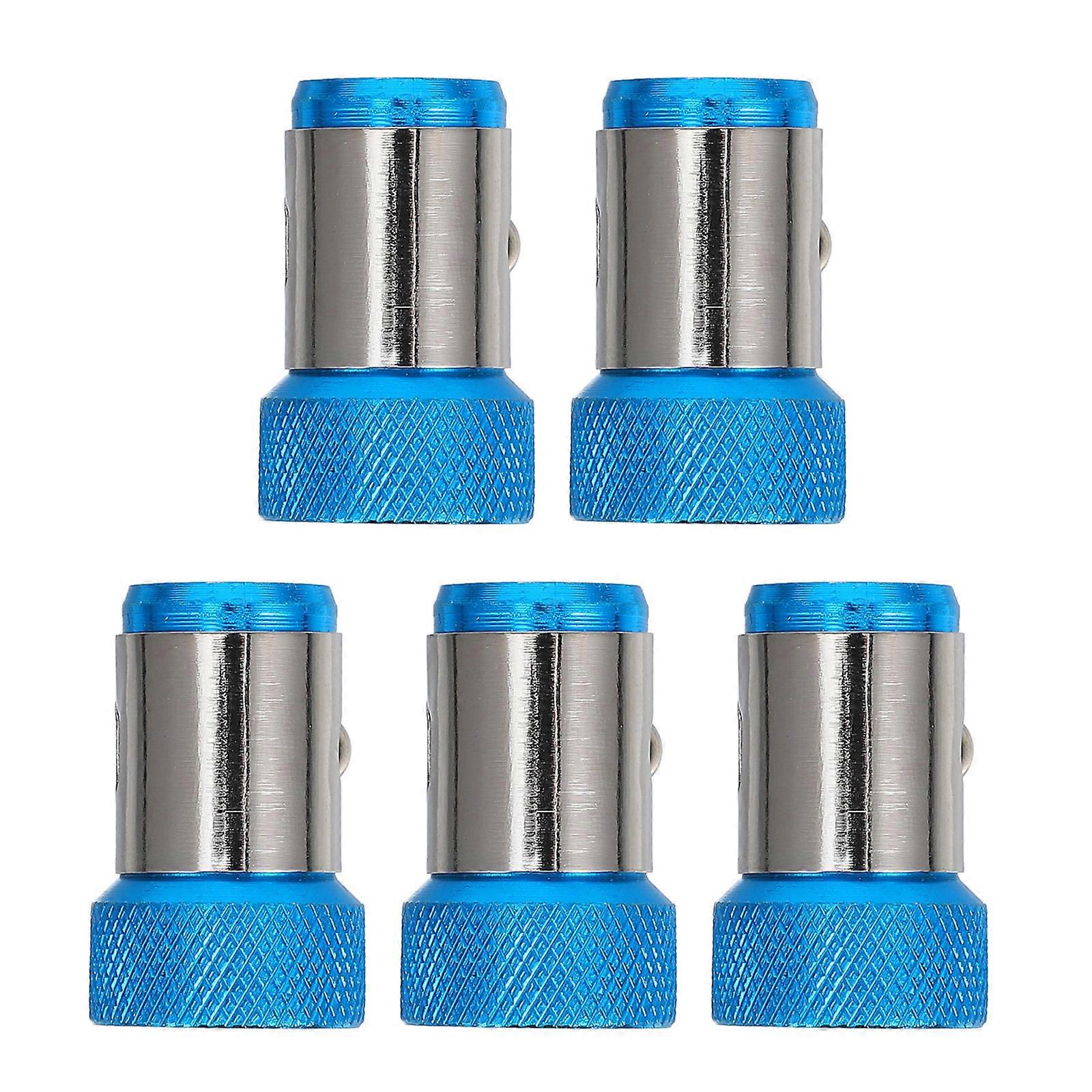 Blue Aluminum Alloy Magnetic Screwdriver Bit Holders Set of 5 for Efficient Replacement Work