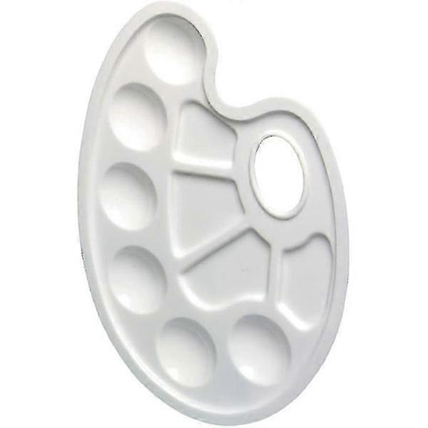 White Oval Plastic Paint Palette