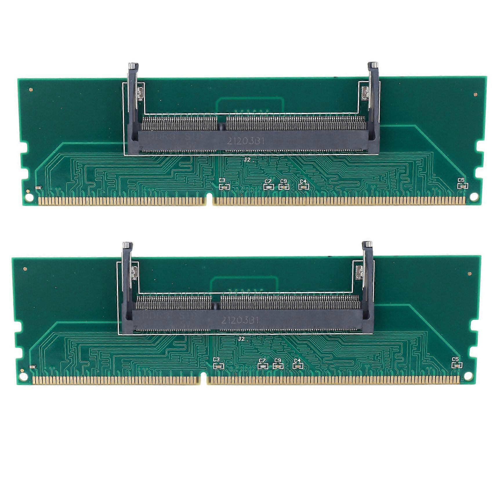 2X DDR3 Laptop SO-DIMM to Desktop DIMM Memory RAM Connector Adapter DDR3 laptop Internal Memory to D
