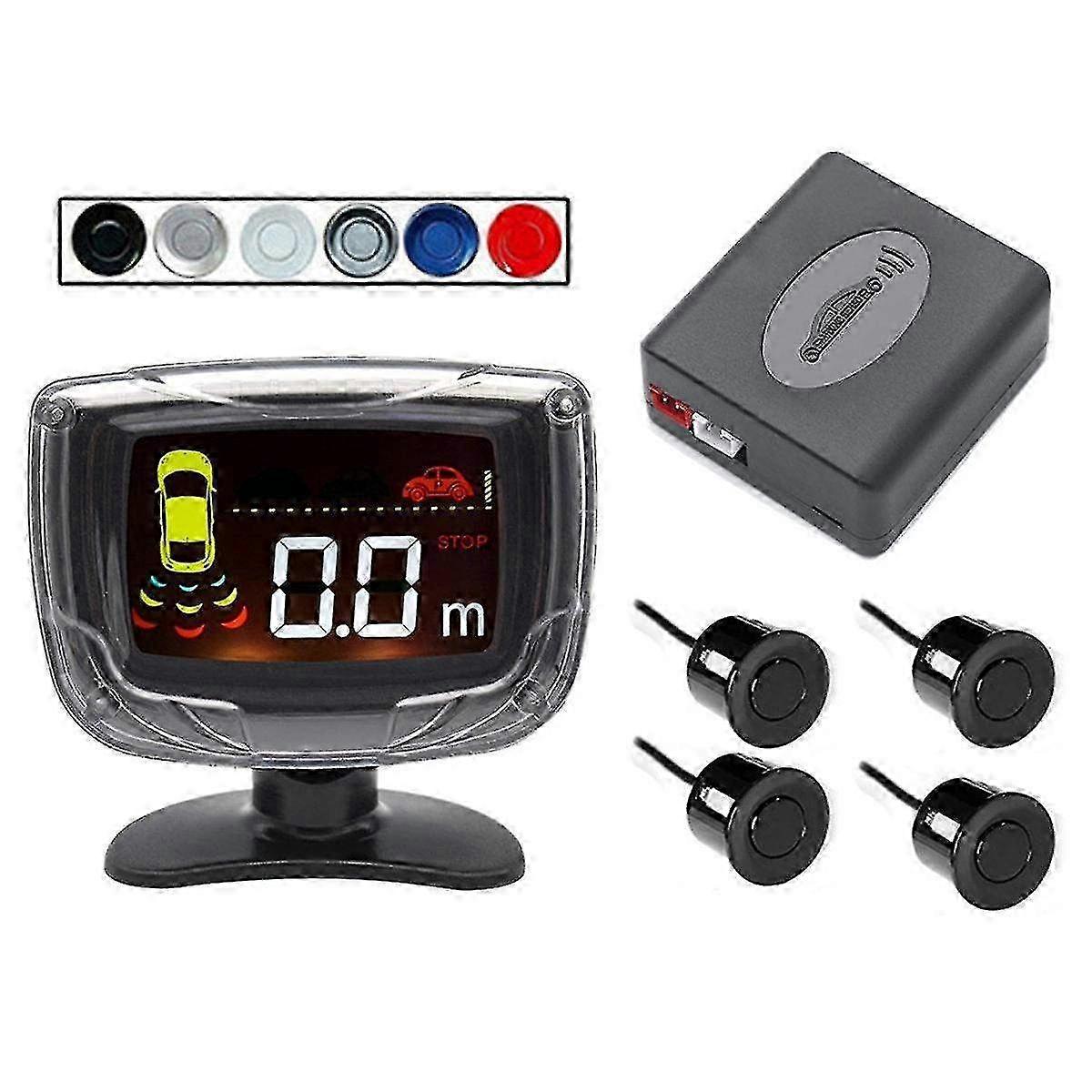 Drahtloses Parksensor-Kit mit LCD-Display - 4 Radarsonden und 65-DB-Summeralarm für eine verbesserte Rückfahrüberwachung - B15