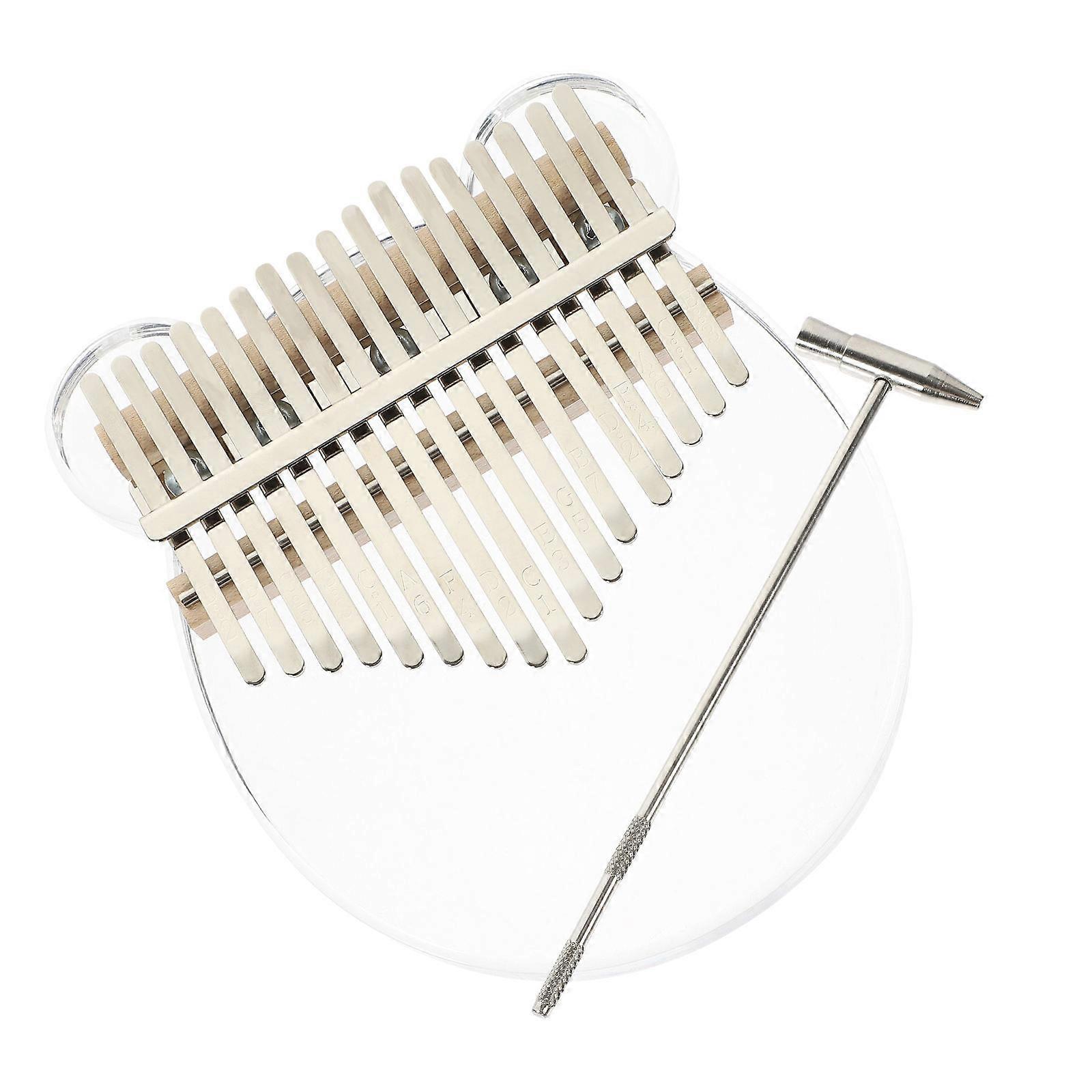 Kalimba Thumb Piano Portable Cartoon Shape Acrylic Material Music Production 1Set