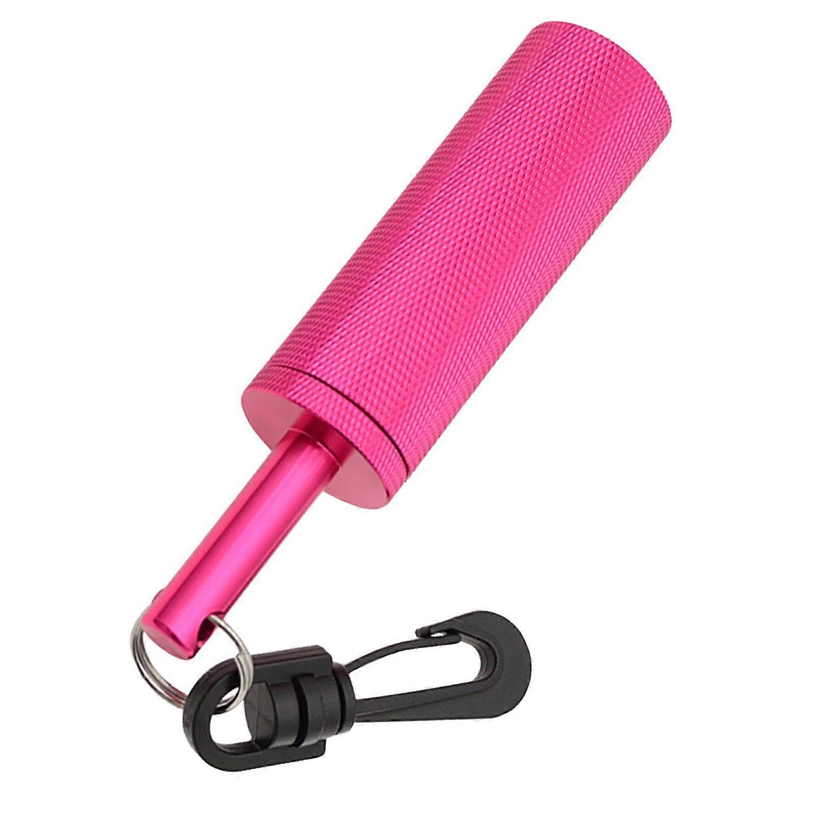 Diving Rattle Stick with Clip, Rattle Stick for Safety Diving Tanks Pointer Stick NonSlip Tip Shaker Ring Bell rose red