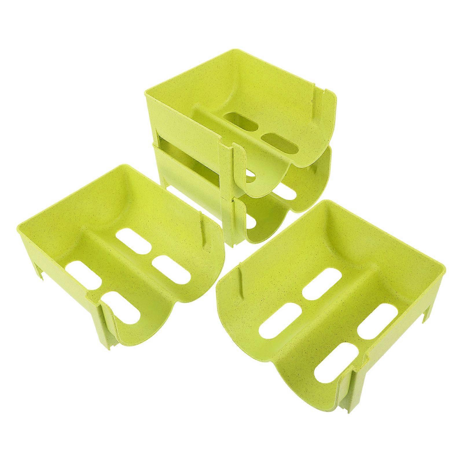 Green PP Material Stackable Can Rack Organizer for Home with Space-Saving Design 4pcs